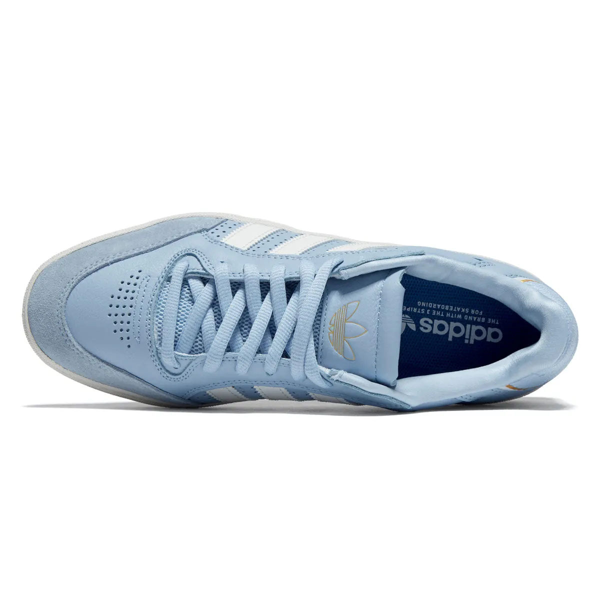 Sweat Wicking Landing Support Adidas Tyshawn Low Shoes - Clear Sky/Core White/Gold Metallic
