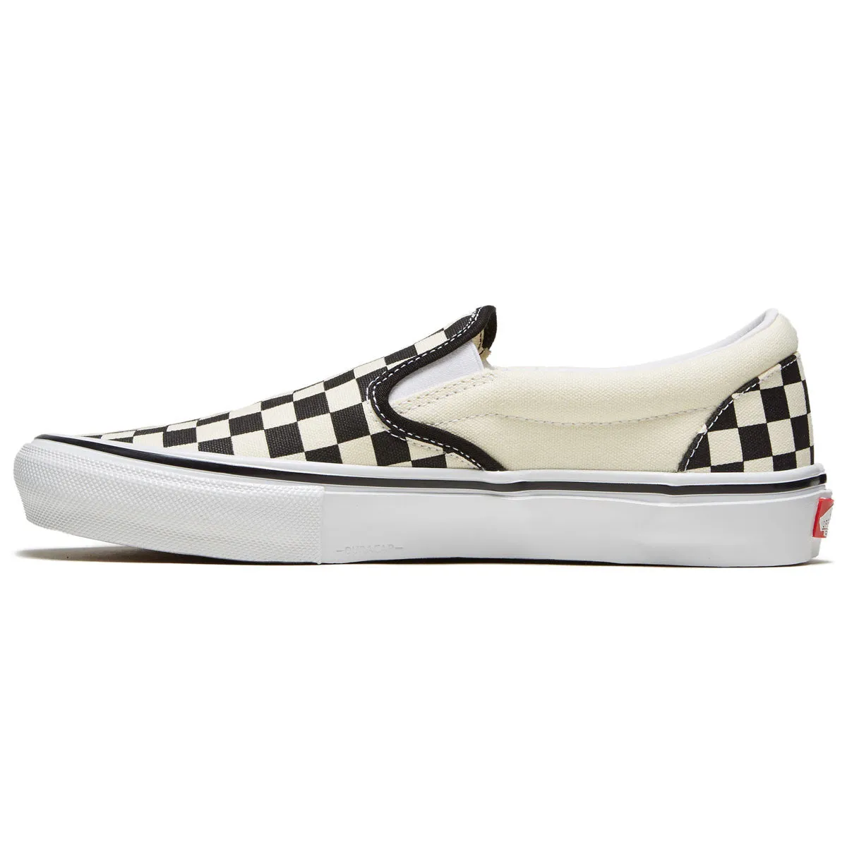 Lightweight Fit Vans Skate Slip-on Shoes - Checkerboard Black/Off White