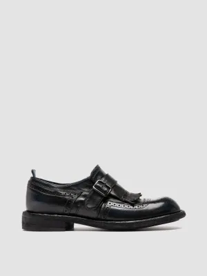 Travel Wear RUGGED 111 - Navy Leather Monk Shoes