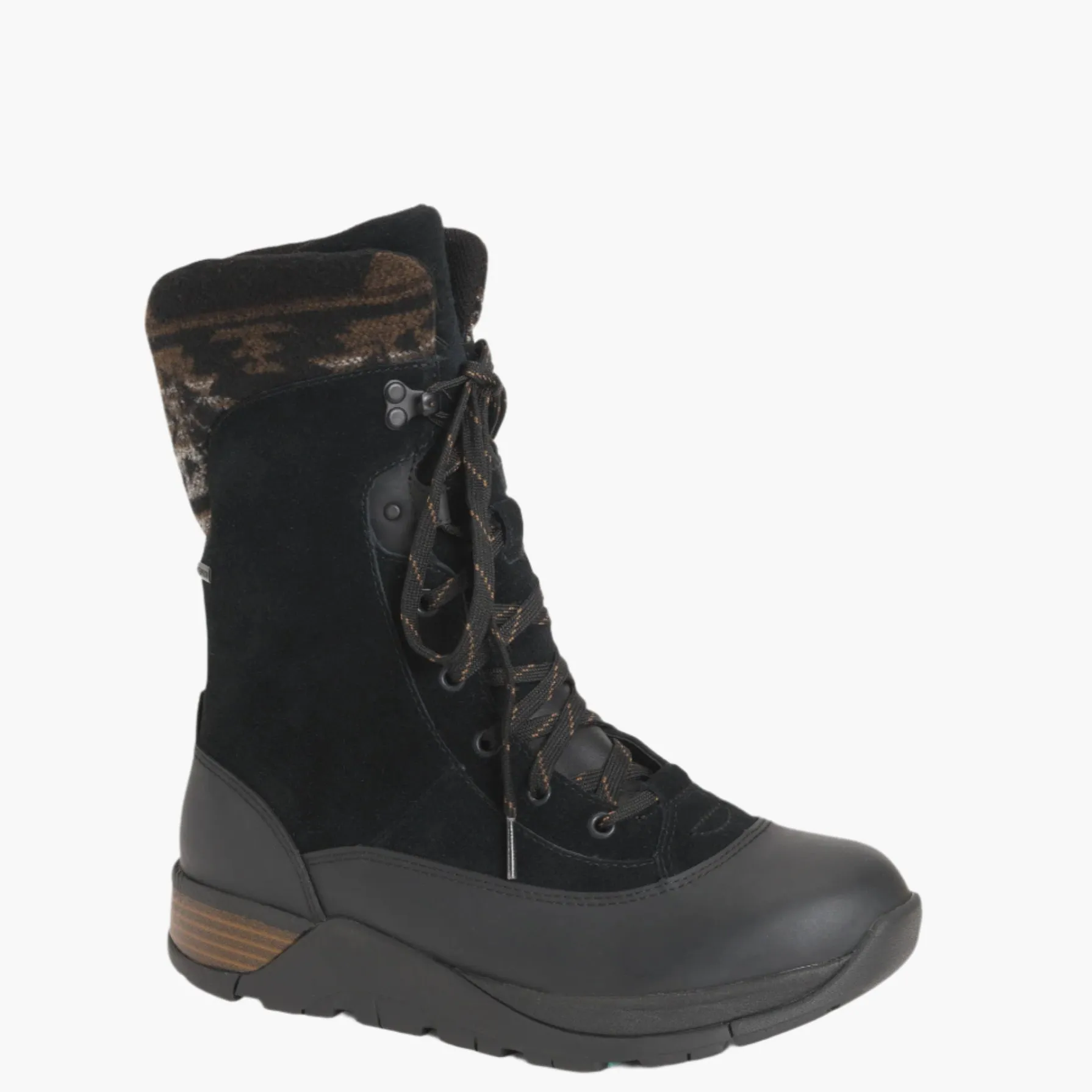 Women's Apres Lace Leather Outdoor Trekking Boots Cold Snap Footwear