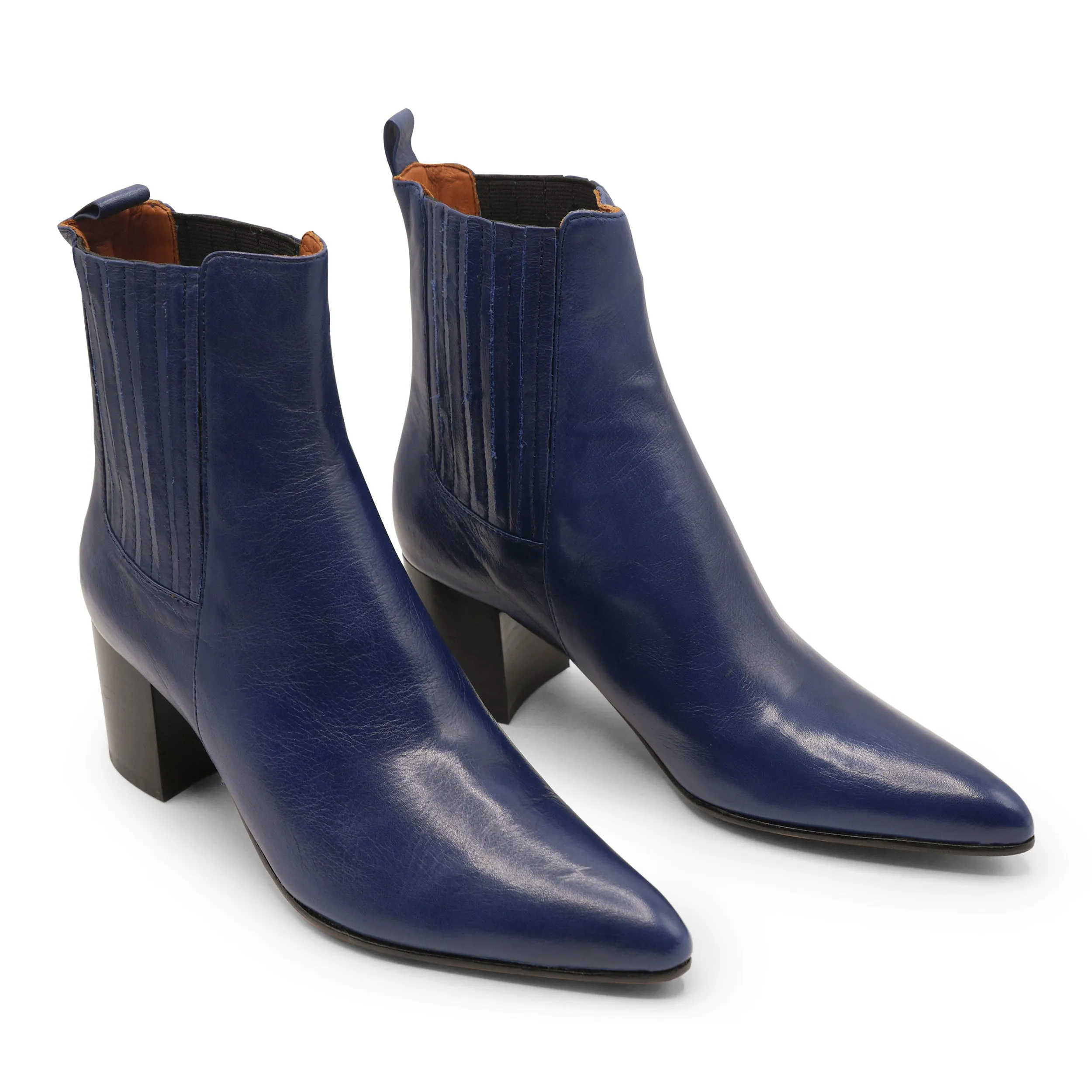 Everyday Comfort Boots VW13B - Soft Nappa Navy Blue Chelsea