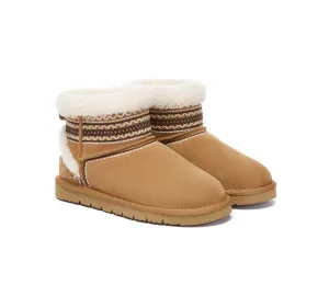AUSTRALIAN SHEPHERD? UGG Boots Sheepskin Wool Shearling Knitted Mini Ferlat windproof