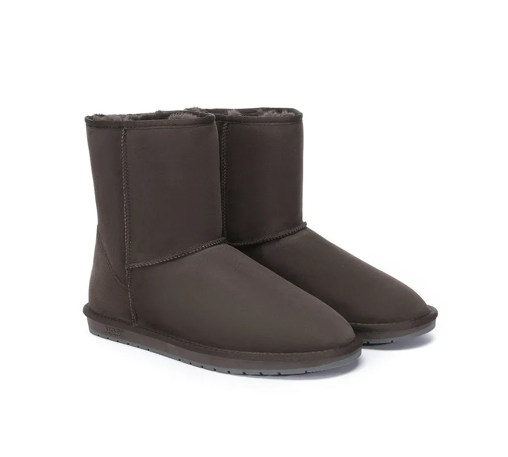 AUSTRALIAN SHEPHERD? UGG Boots Men Double Faced Sheepskin Wool Large Size Short Classic Windproof Style