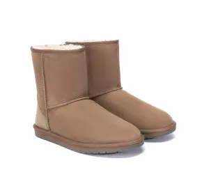 Cold Hiking Boots AUSTRALIAN SHEPHERD? UGG Boots Men Double Faced Sheepskin Wool Large Size Short Classic