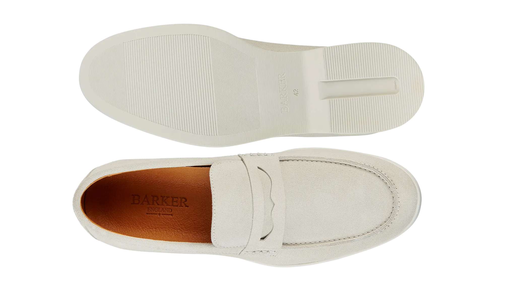 Santiago - White Suede White Sole Comfort Wedge Royal Mood