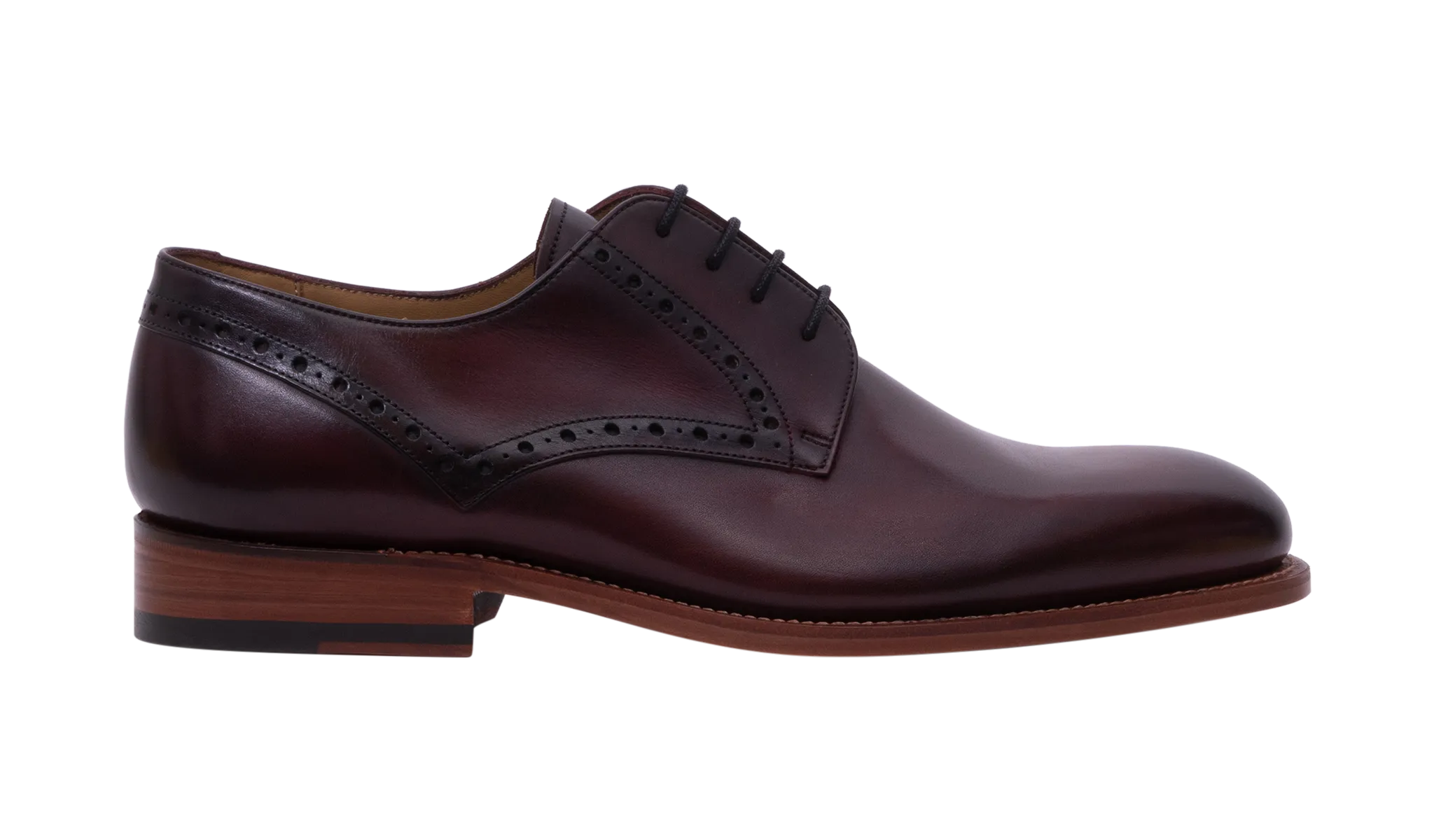 Smooth Sleek Finish Trent- Hand Brushed Burgundy