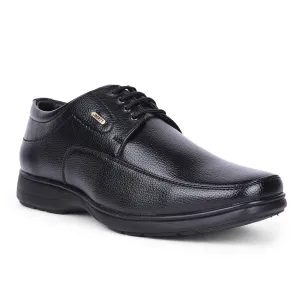 Wide fit Classic Leather Design Fortune Black Formal Lacing Derby Shoes For Men HOL-131E By Liberty