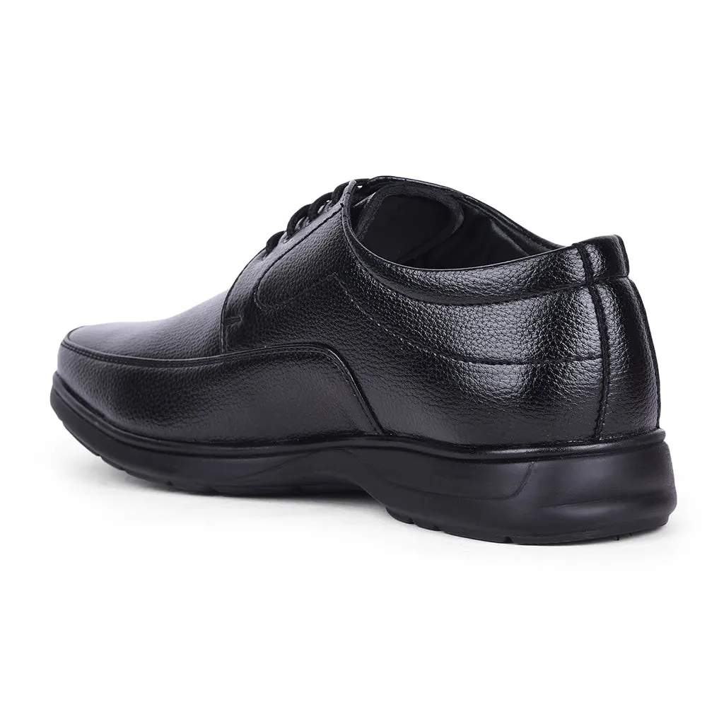 All Season Smart Detail Fortune Black Formal Lacing Derby Shoes For Men HOL-131E By Liberty