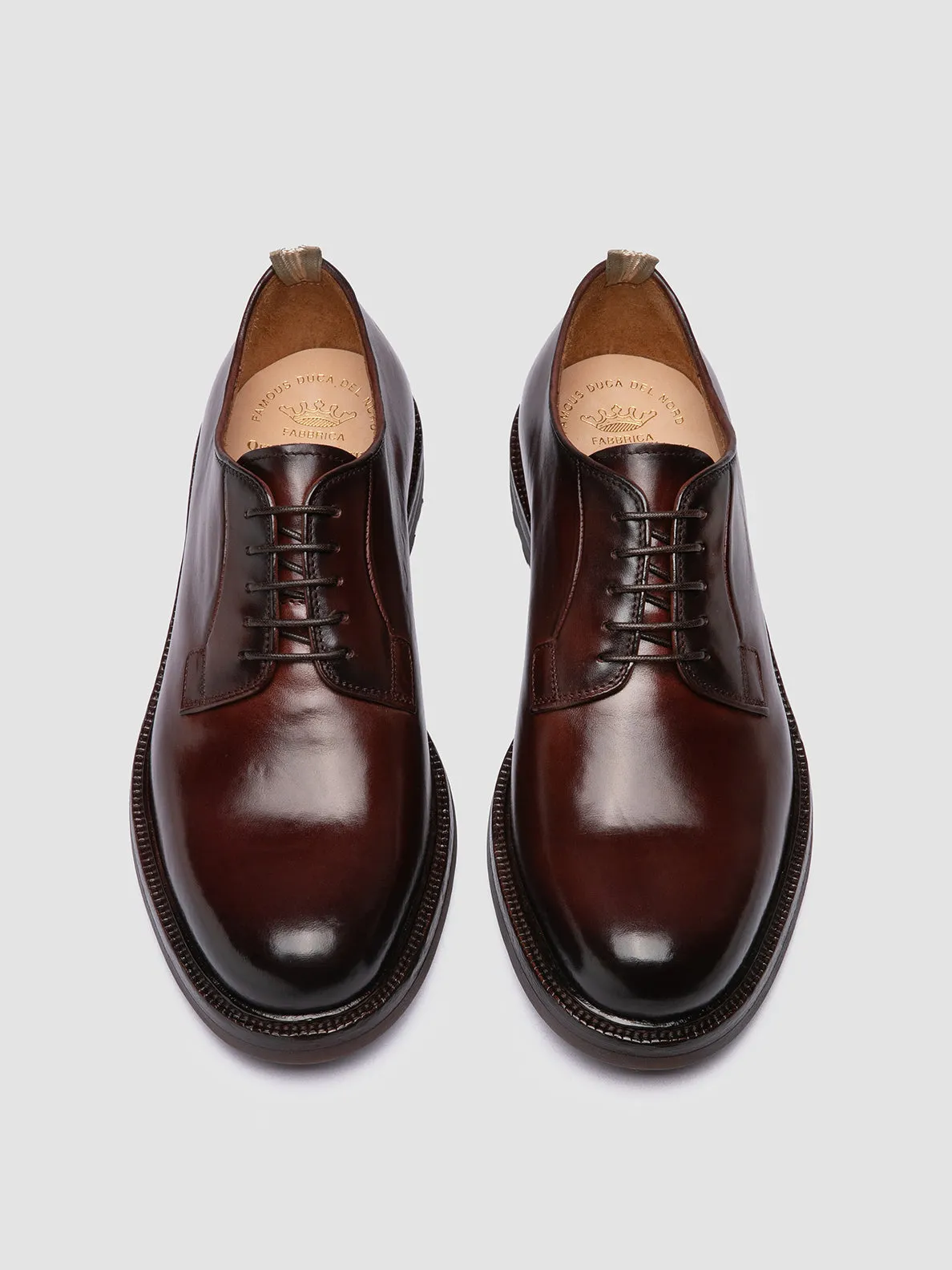 ASTON FLEXI 001 - Burgundy Leather Derby Shoes All-Occasion Appeal