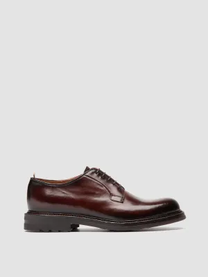 Soft Cushioned Footbed Weekend Walks ASTON FLEXI 001 - Burgundy Leather Derby Shoes