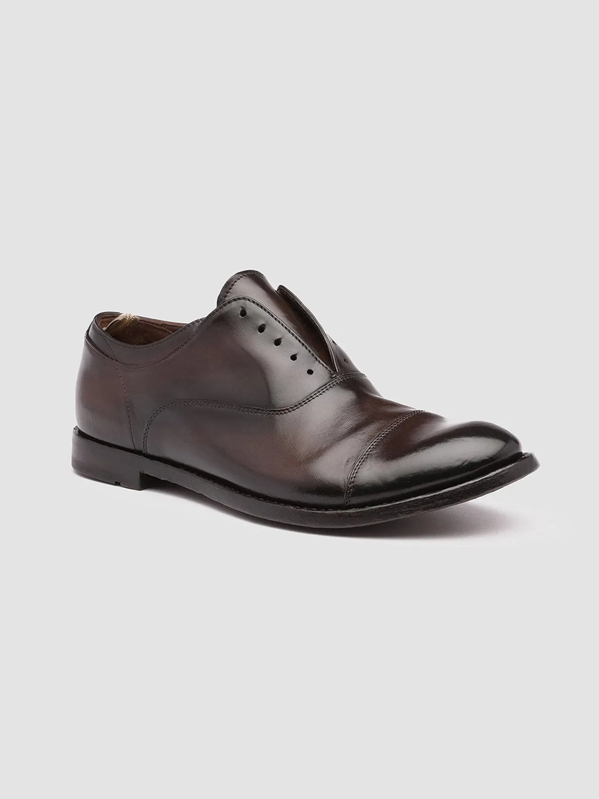 ANATOMIA 08 - Brown Leather Oxford Shoes Lined interior