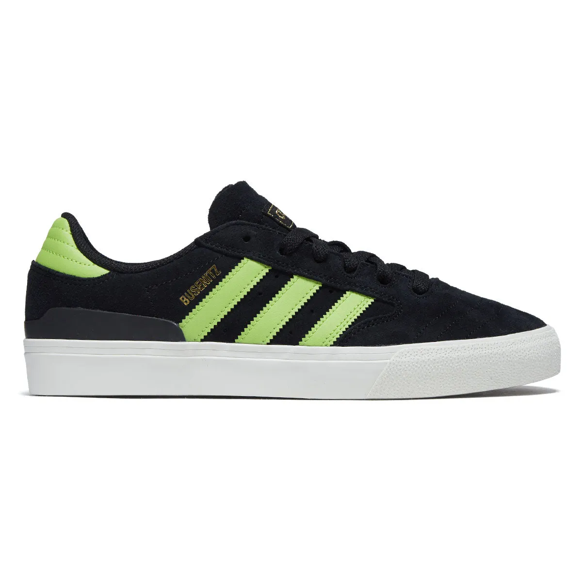 Firm ride Comfortable Arch Adidas Busenitz Vulc II Shoes - Core Black/Semi Solar Slime/Gold Metallic