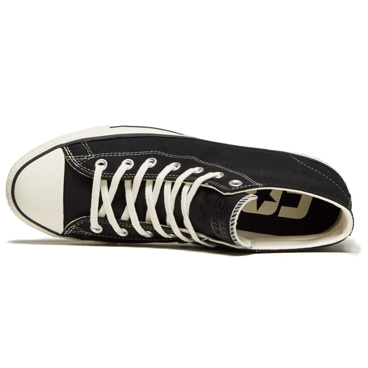 Converse Chuck Taylor All Star Pro Mid Shoes - Black/Black/Egret Non Marking Soles Rugged Wear