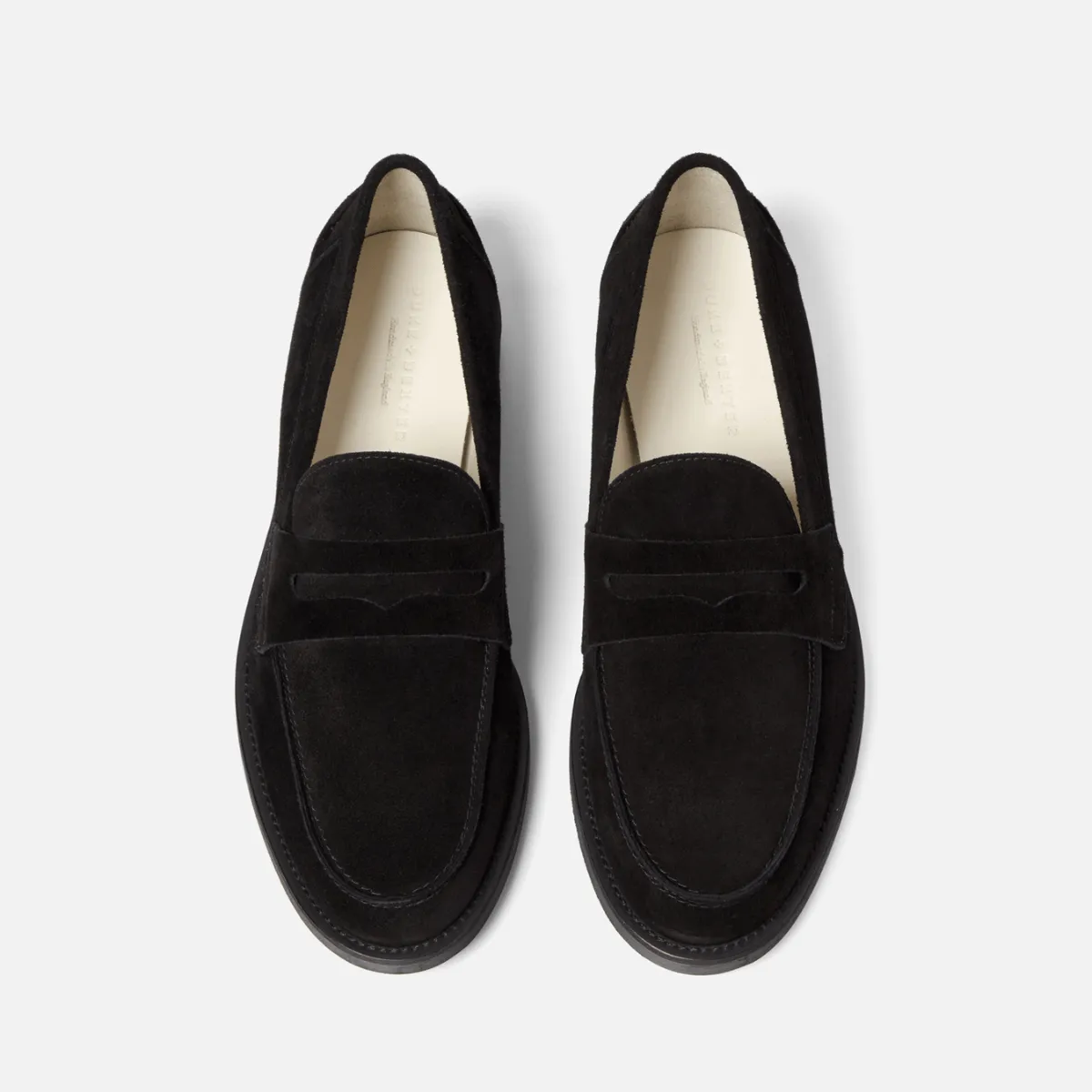 Wilde Black Suede Penny Loafer - Men's Calm Step Quick Motion