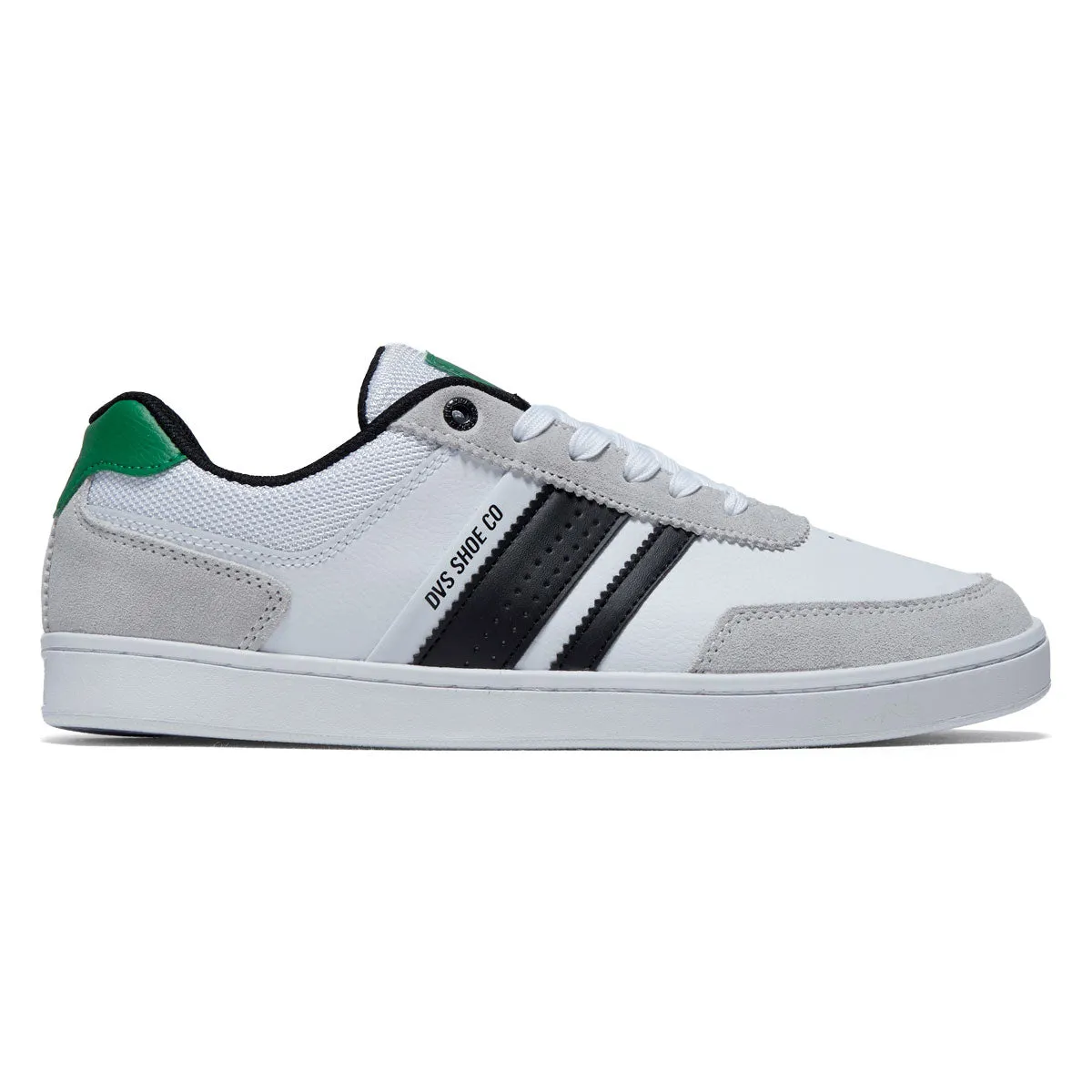 Urban Action Ride Clean Ride DVS Milan ST Shoes - White/Black/Green Suede