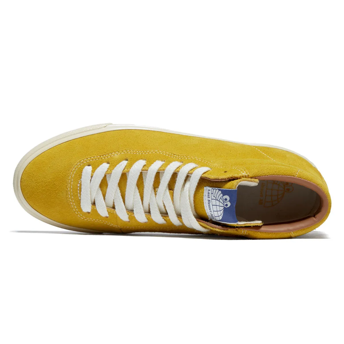Last Resort AB VM001 Suede Hi Shoes - Mustard Yellow/White Pro Action Ready Sweat Wicking