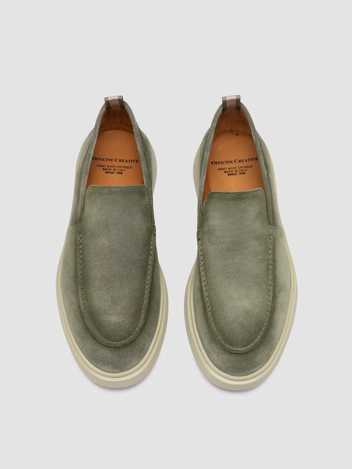 BONES 002 - Green Suede Loafers Adjustable Strap Urban Dash