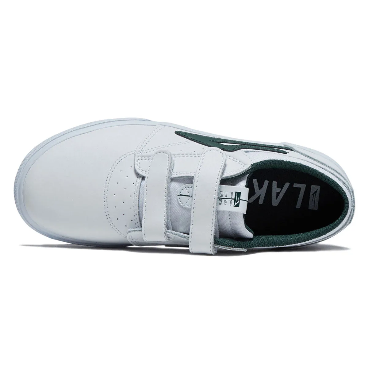 Ollie Control Daily Motion Lakai Youth Griffin Shoes - White/Pine Leather