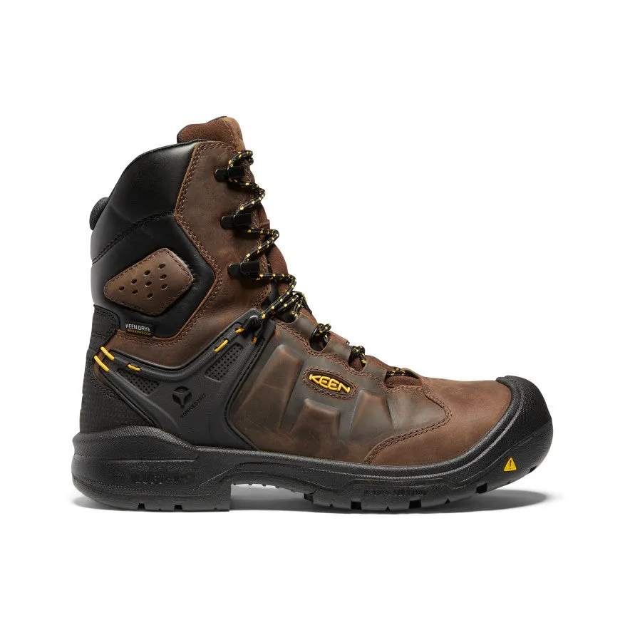 Ankle Support Men's Dover 8" Waterproof Boot (Carbon Toe)  |  Dark Earth/Black