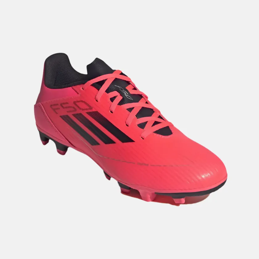 Field Match Toe Control Adidas F50 Club FXG Unisex Football Shoes -Turbo/Aurbla/Platinmet