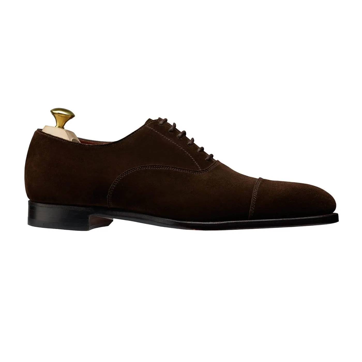 Professional Walk High-End Look Lonsdale Dark Brown Calf Suede