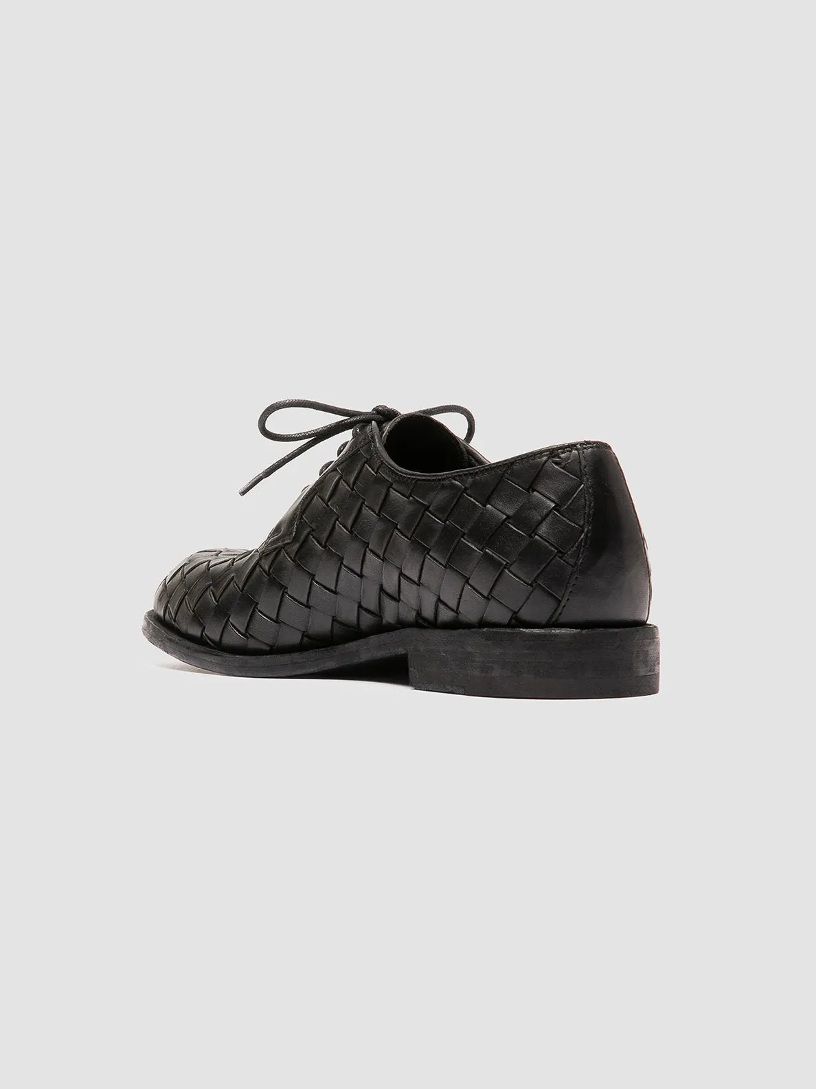 RUGGED 007 - Black Leather Derby Shoes Neutral design Quick Style