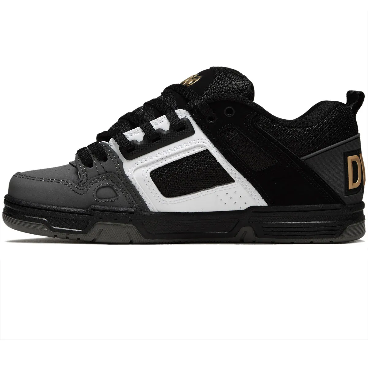 DVS Comanche Shoes - Black/White/Charcoal Nubuck Street Ride anti static