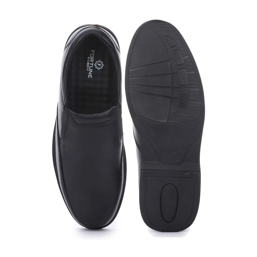 Healers Formal (Black) Slip-On Loafers Shoes For Men FL-1413 By Liberty Comfort Cushion