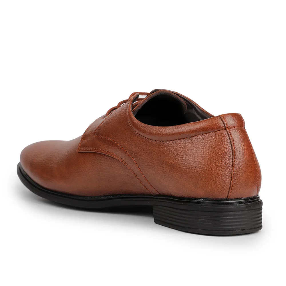 Fortune Tan Formal Lacing Derby Shoes For Men HOL-130E By Liberty Smart Fit Shoes