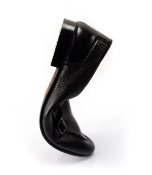 Black Milled Double Monk Loafers - Ultra-Flex Scandi Style