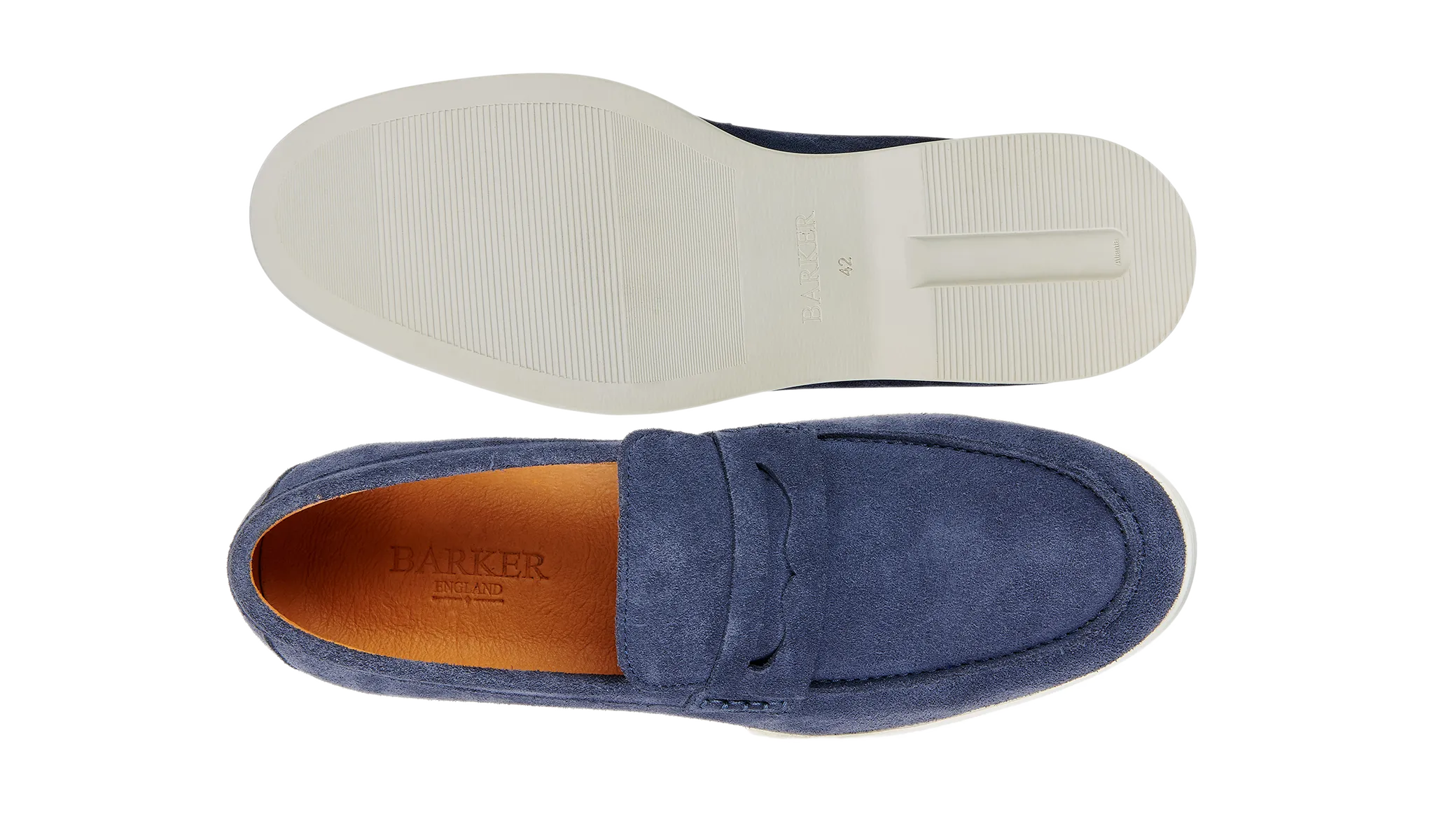 Comfort Step Wide toe box Santiago - Navy Suede White Sole