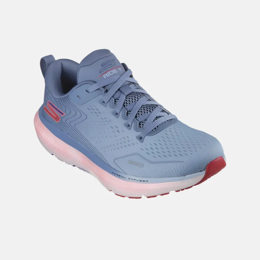 non - stretchy running option Skechers Go Run Ride 11 Men's Running Shoes -Light Blue