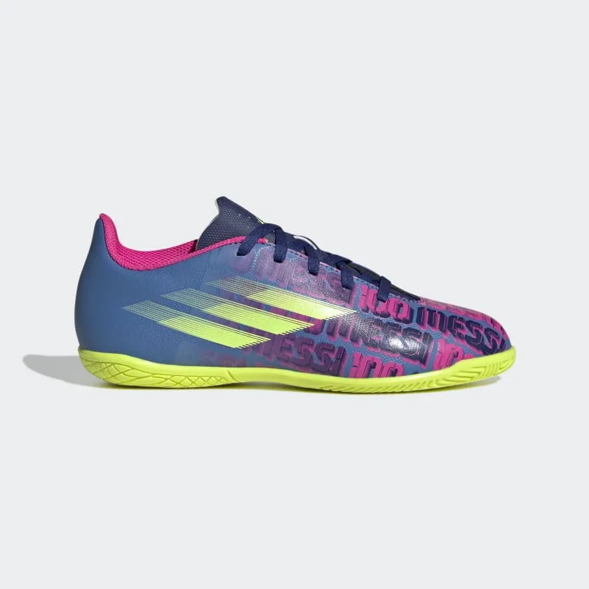 Adidas X Speedflow Messi.4 Turf Boots Kids shoes - Victory Blue /Shock Pink /Solar Yellow Friction Free