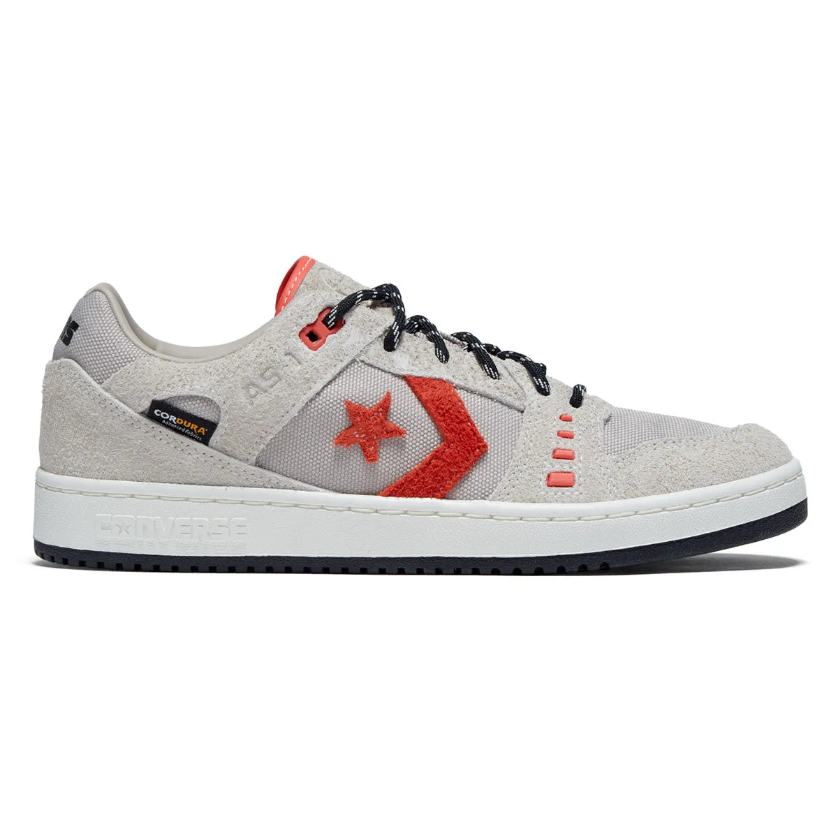Converse AS-1 Pro Ox Shoes - Papyrus/Black/Vermillion Red Everyday Wear Skater Ready Fit