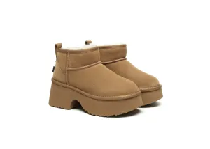 Chill-Proof Gear UGG EVERAU? UGG Boots Sheepskin Wool Ankle Chunky Platform Ariel