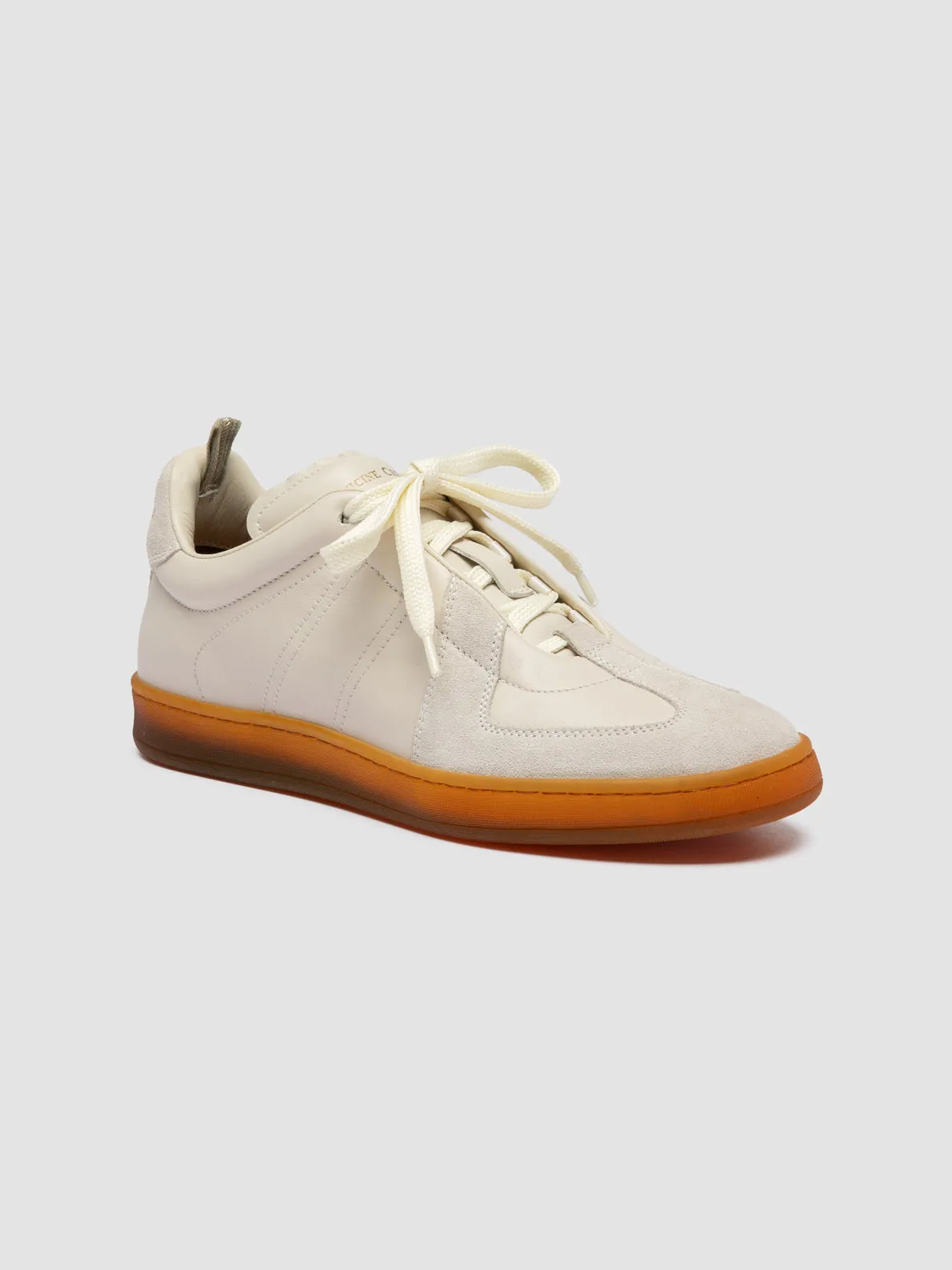 Clear Glow MILITIA 102 - White Leather and Suede Sneakers