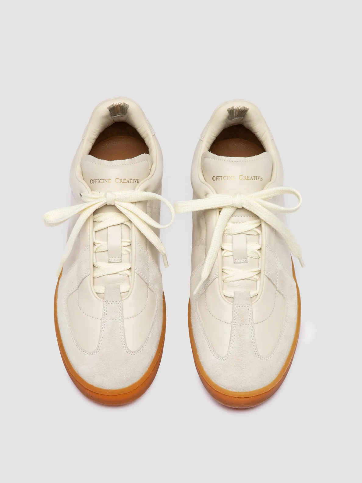 Cliff Edge MILITIA 102 - White Leather and Suede Sneakers