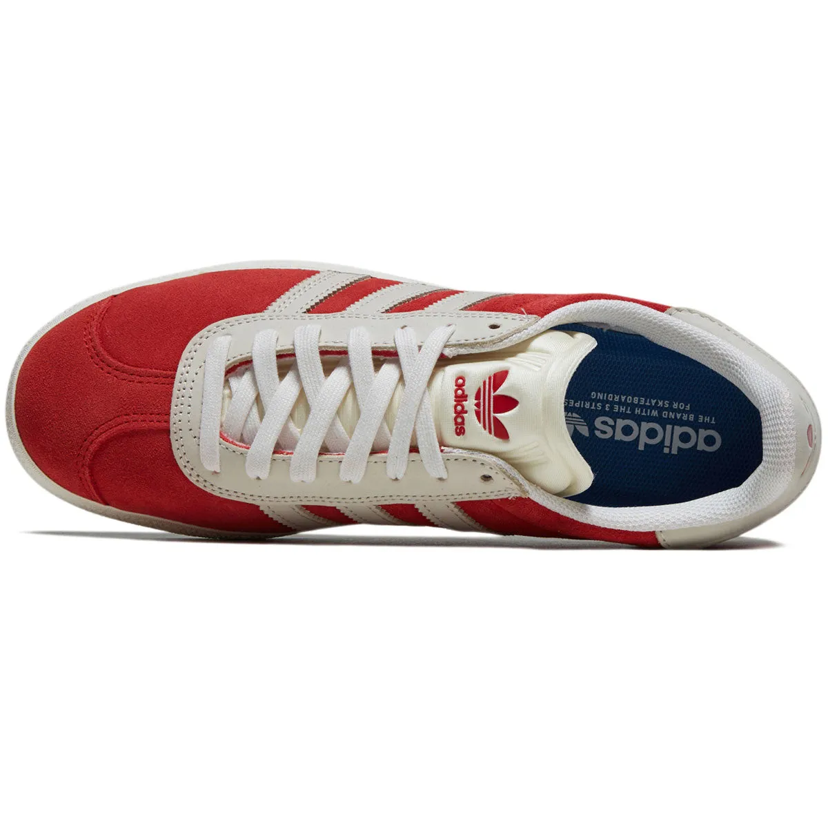 Adidas Gazelle Adv Shoes - Better Scarlet/Core White/Gold Metallic Skateboarding Fit Skateboarding Comfort