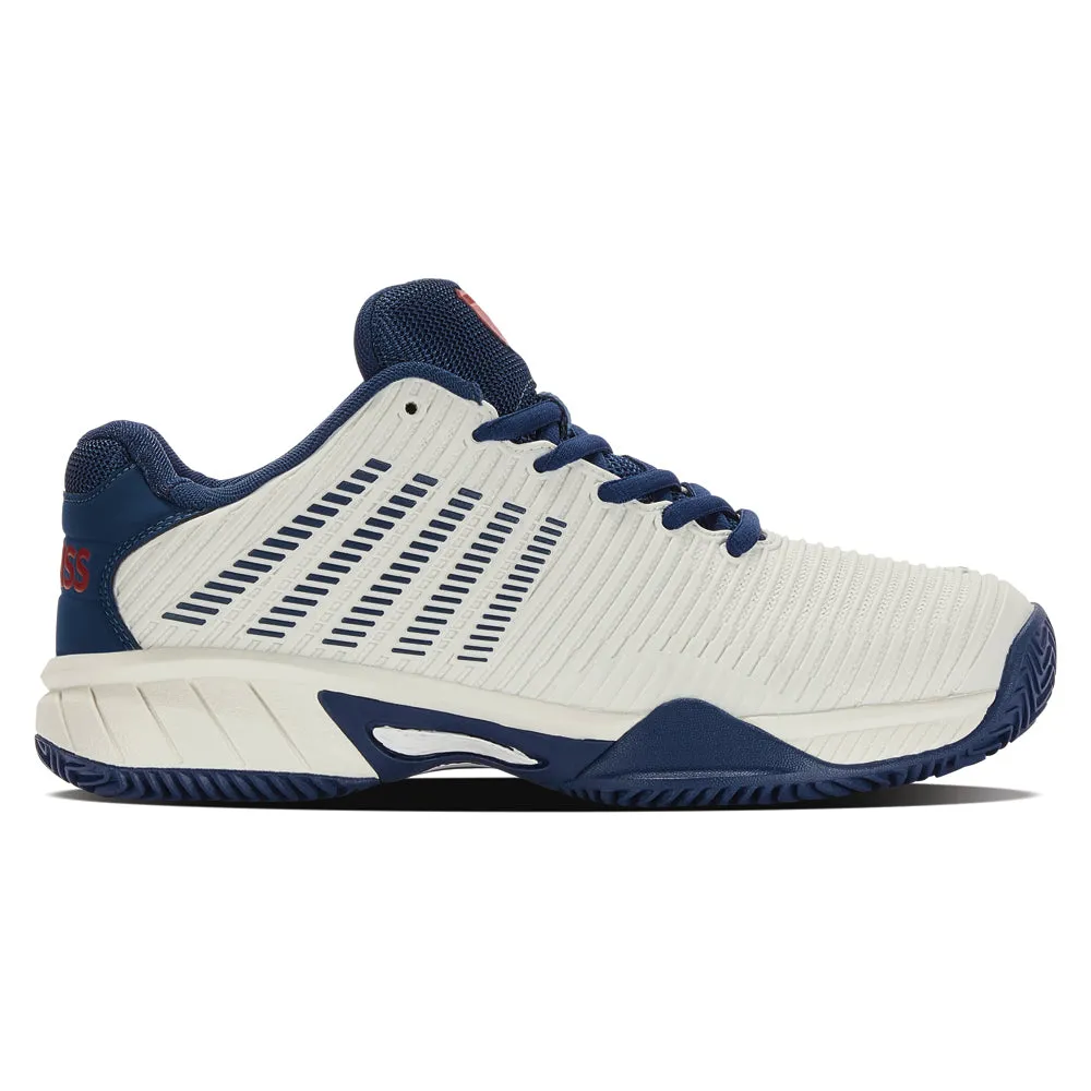 Seamless Fit Motion Balance K-Swiss Hypercourt Express 2 HB Tennis Shoes (Junior) - Blanc/Blue Opal/Lollipop