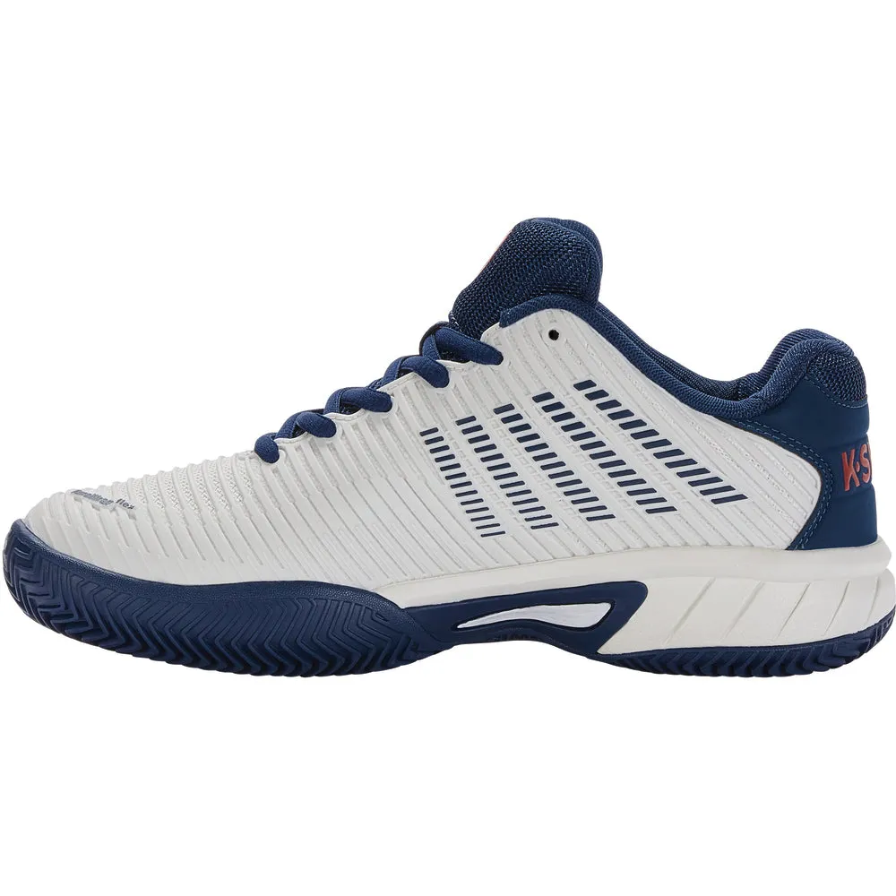 Unisex style Workout Support K-Swiss Hypercourt Express 2 HB Tennis Shoes (Junior) - Blanc/Blue Opal/Lollipop
