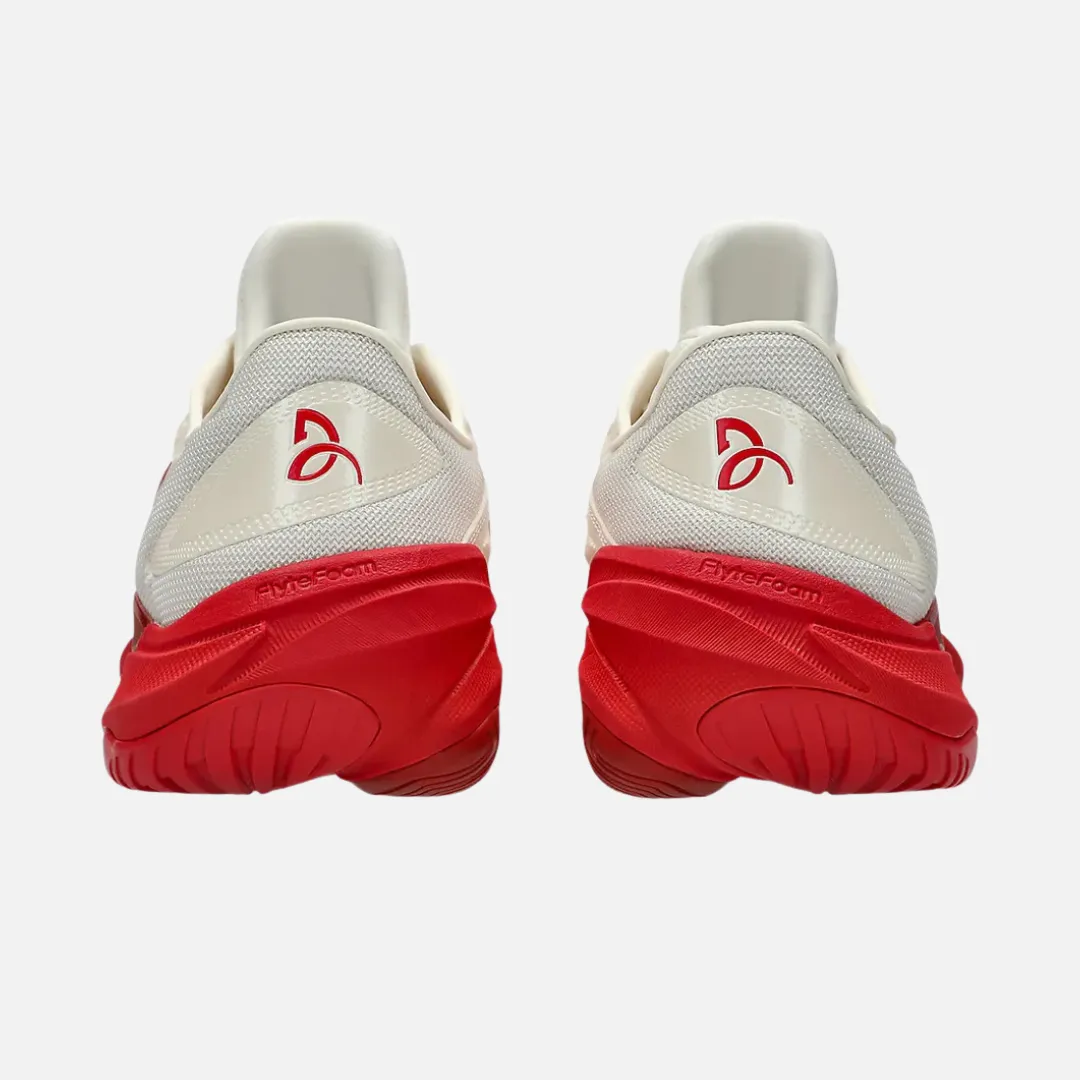 COURT FF 3 NOVAK tennis shoes - Cream/red Lace Up Design