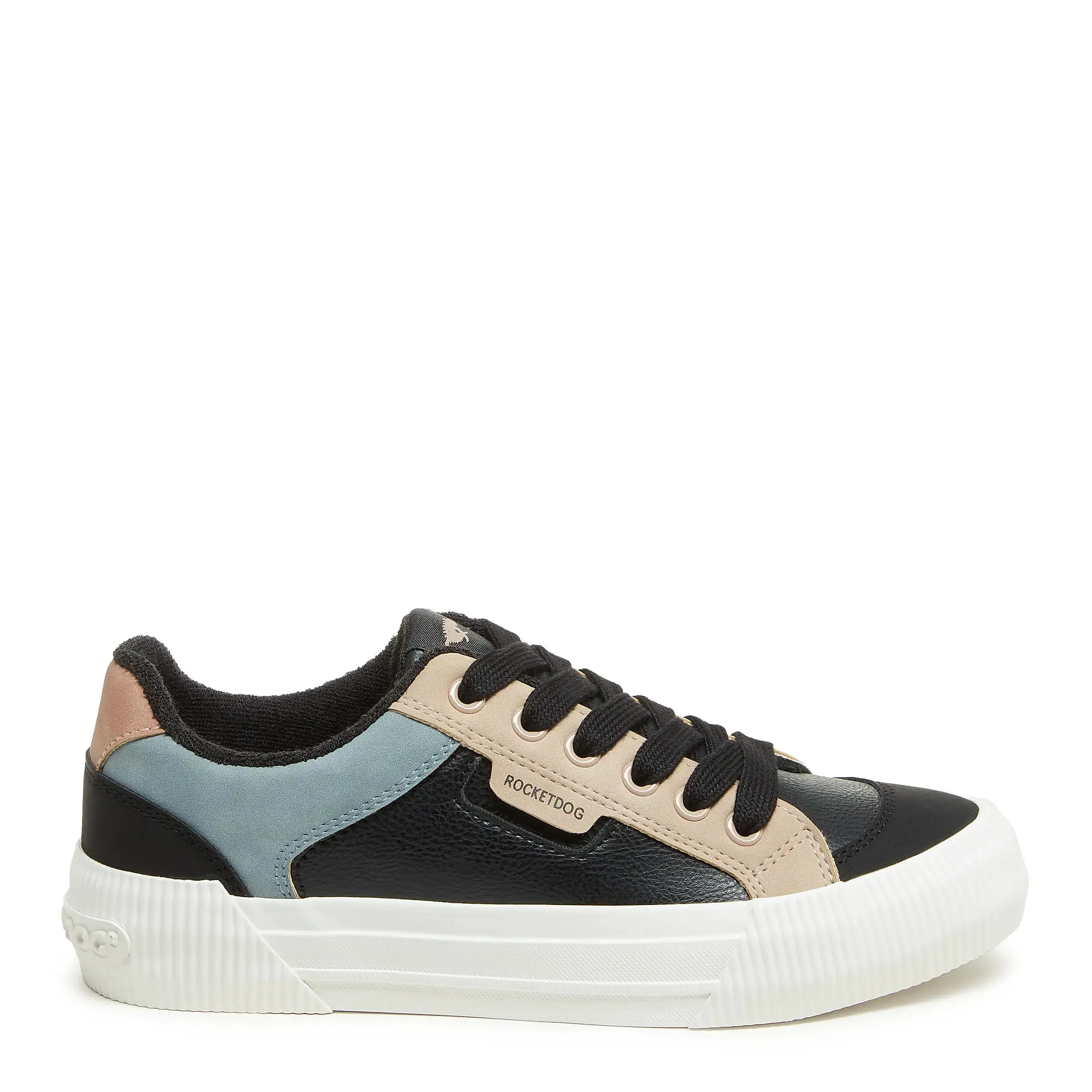 Cheery Black Color Block Sneaker Fast Go
