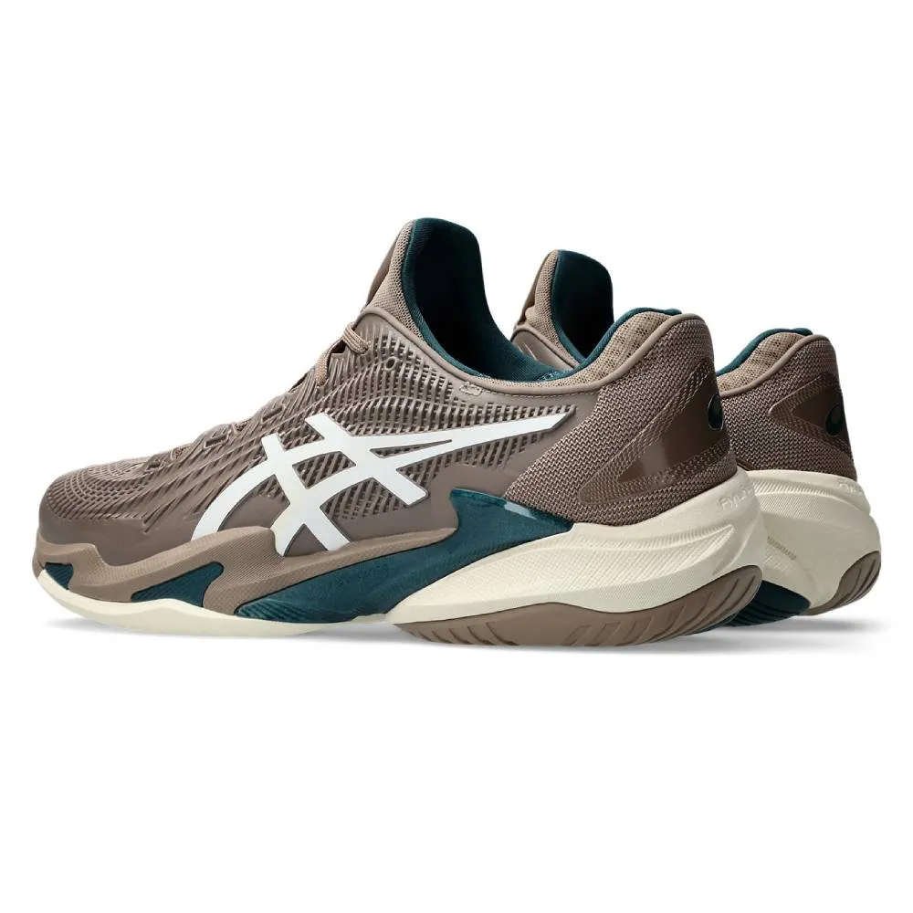 Durable outsole Casual Comfort Asics Court FF 3 Men's Tennis Shoe (Taupe Grey/White)