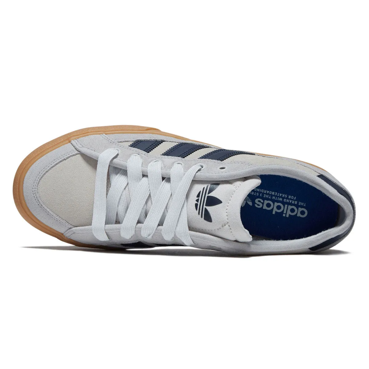 hypoallergenic mesh material Adidas Court TNS Premiere Shoes - Grey/Core Navy/Gum