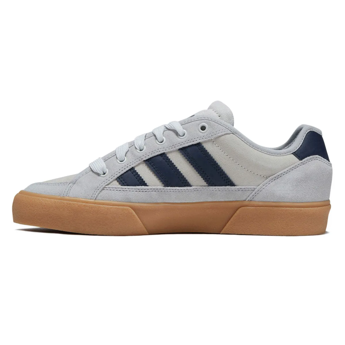Quick Ride Adidas Court TNS Premiere Shoes - Grey/Core Navy/Gum