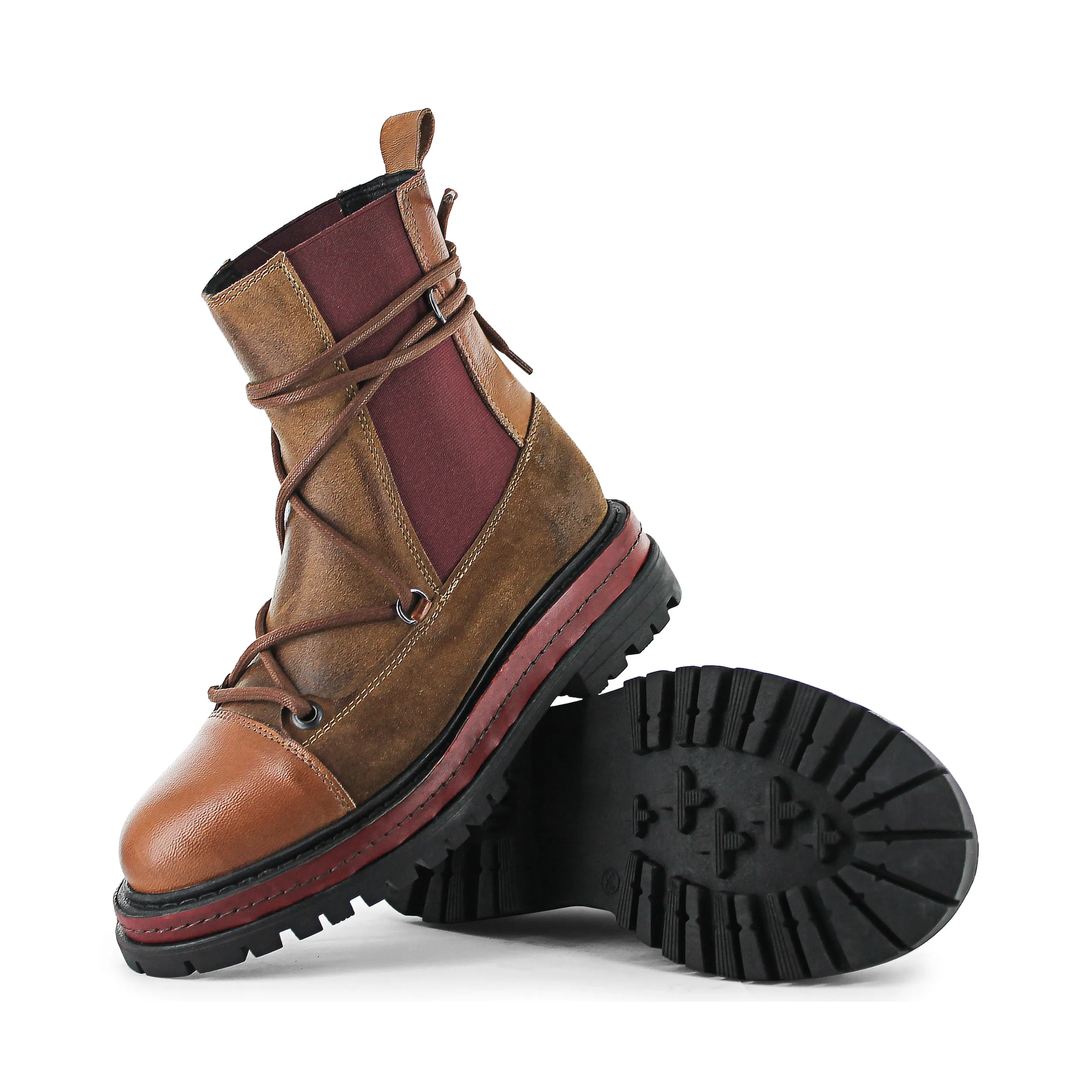 Weatherproof Footwear BRIST02 - Brown/Burgundy Chelsea Boot