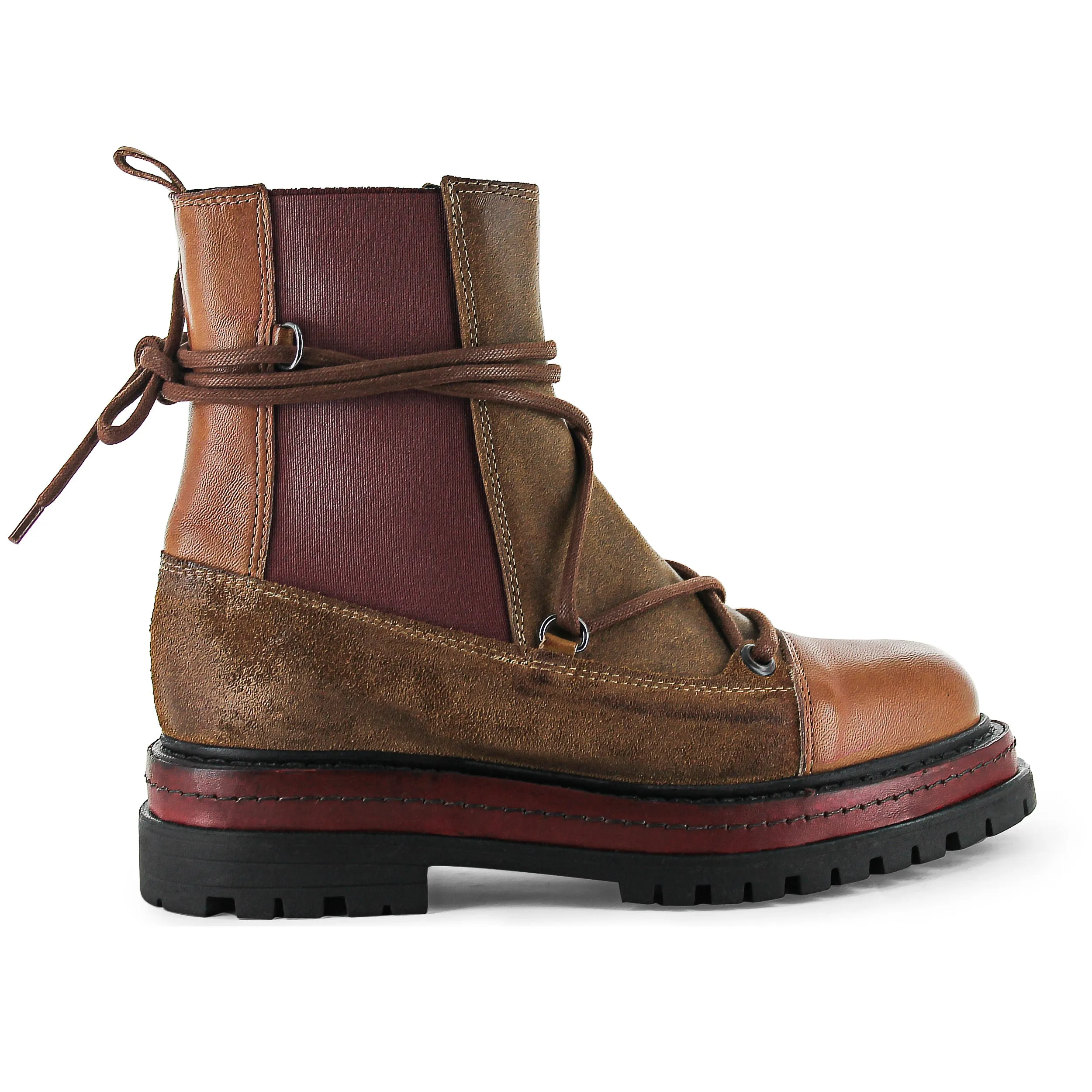 Travel Boots All-Day Comfort Boots BRIST02 - Brown/Burgundy Chelsea Boot