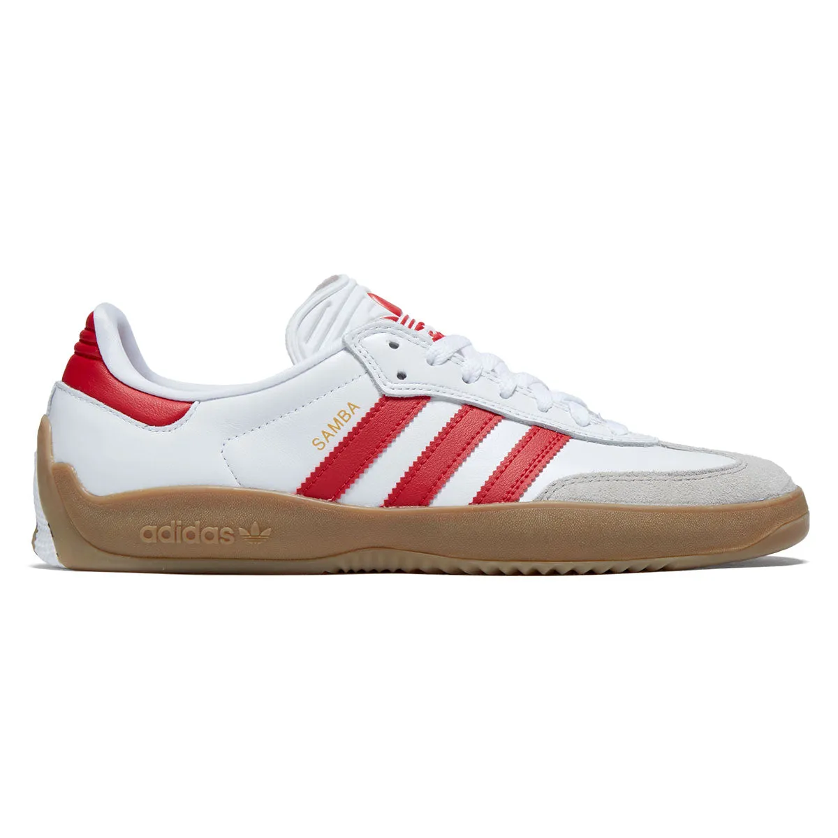 Smooth ride Adidas Puig Samba Shoes - Ftwr White/Better Scarlet/Gum