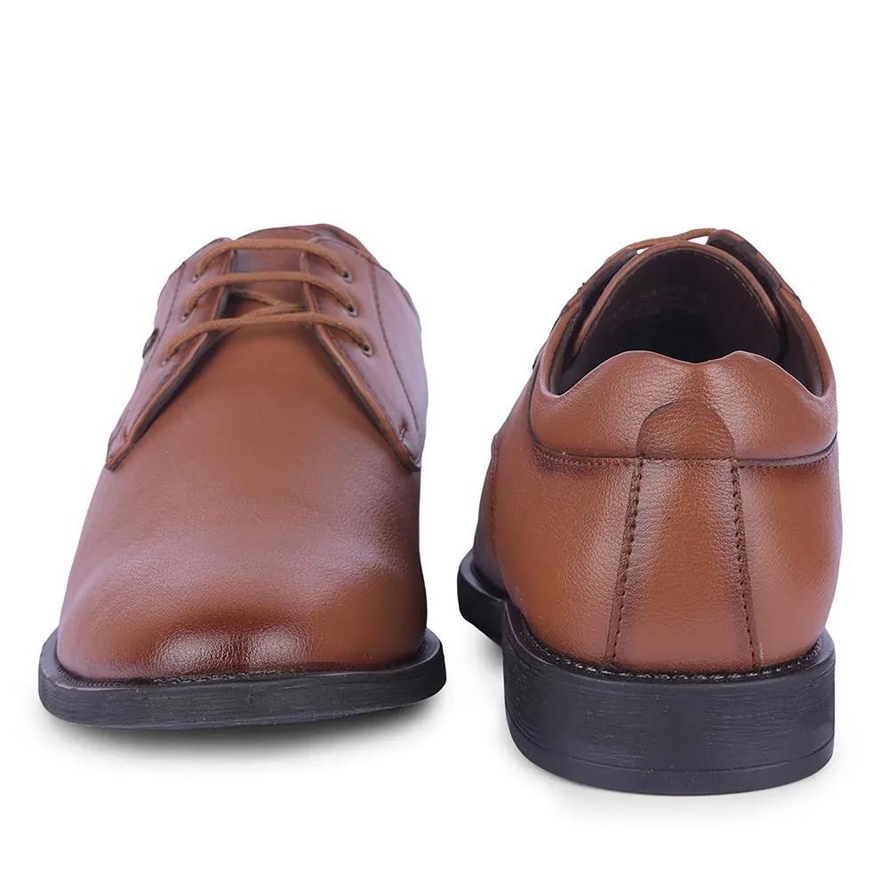 Clean Wear Leather Comfort Fit Healers Tan Formal Lacing Derby Shoes For Men SAGAR-16 By Liberty