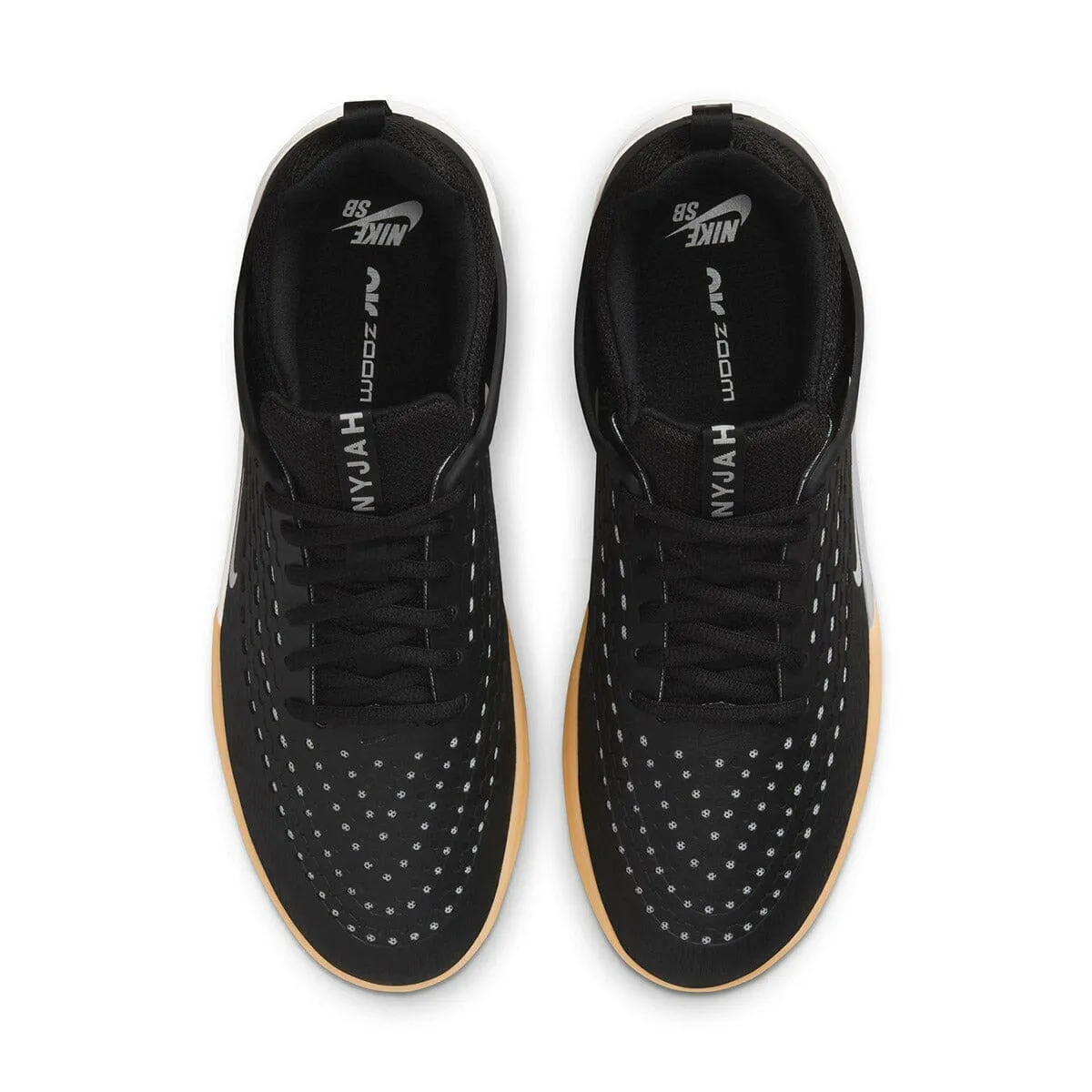 Nike SB - Nyjah Free 3 Shoes Black/White-Black-White Anti   Blister Street Fashion